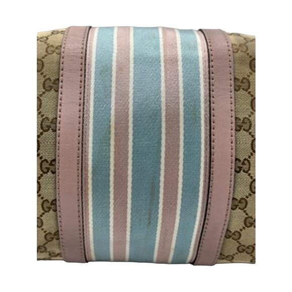 Gucci GG Monogram Vintage Web Medium Boston Pink Blue*AWESOME 2-WAY! - Picture 10 of 16